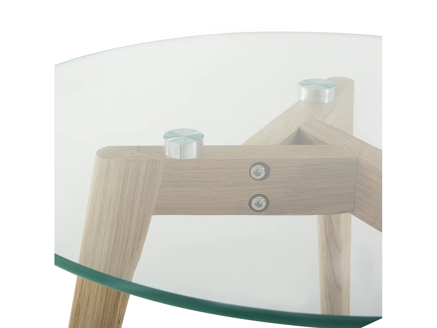 Conjunto de 2 mesas de centro MISSOURI Vidrio Transparente