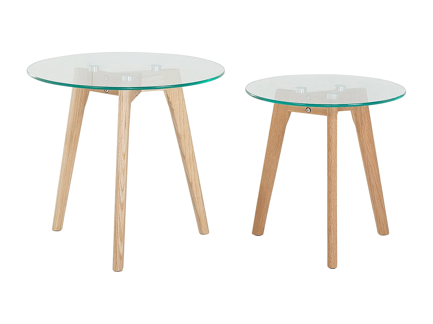 Lot de 2 tables basses MISSOURI Verre Transparent