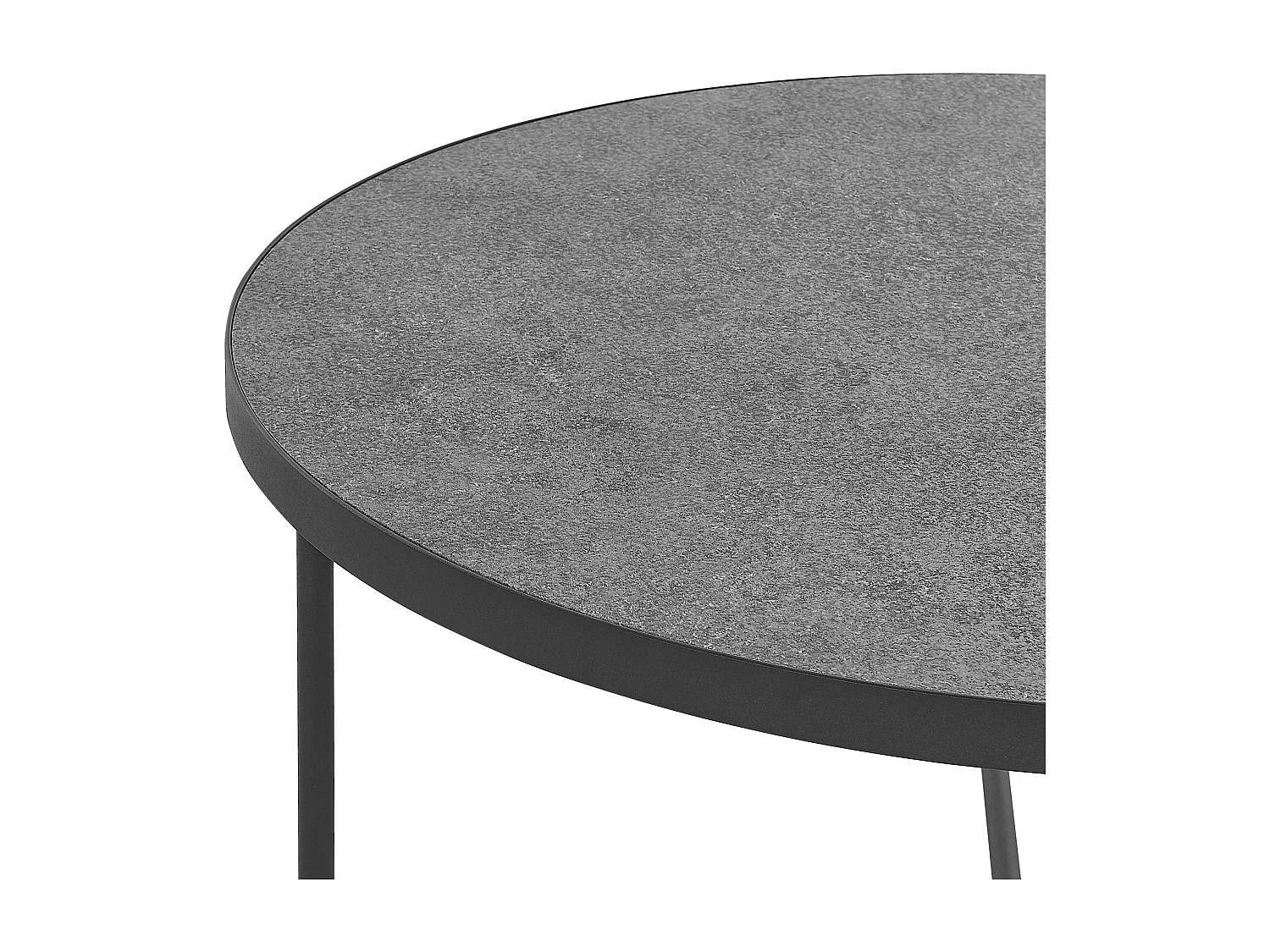 Lot de 3 tables basses MELODY Effet béton gris