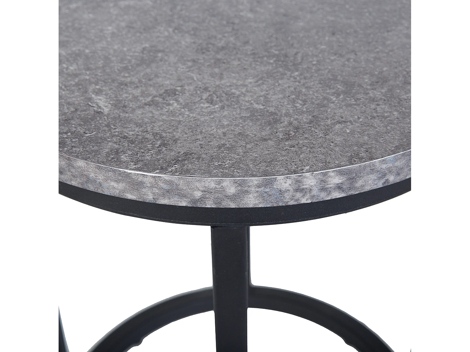 Lot de 2 tables d'appoint DIXIE Effet béton gris