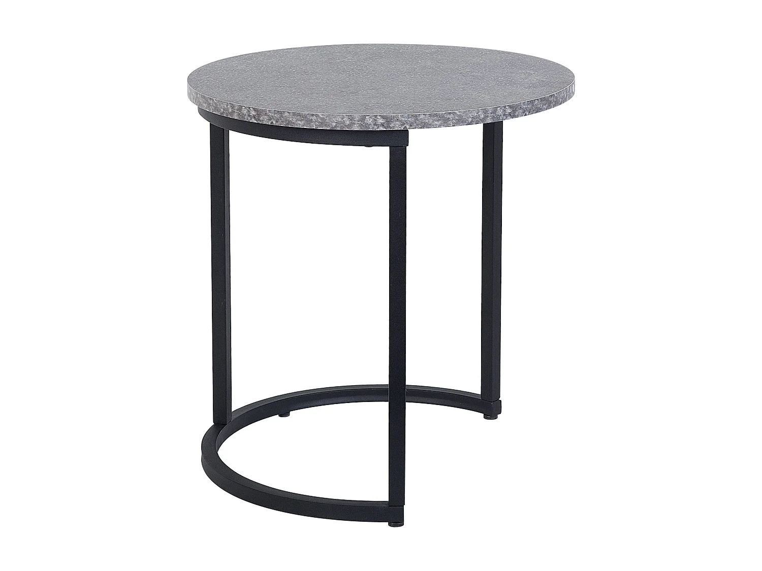 Lot de 2 tables d\'appoint DIXIE Effet béton gris