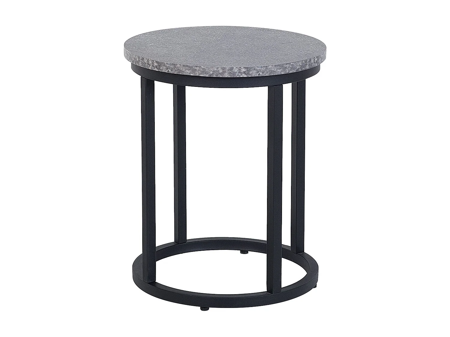 Lot de 2 tables d\'appoint DIXIE Effet béton gris