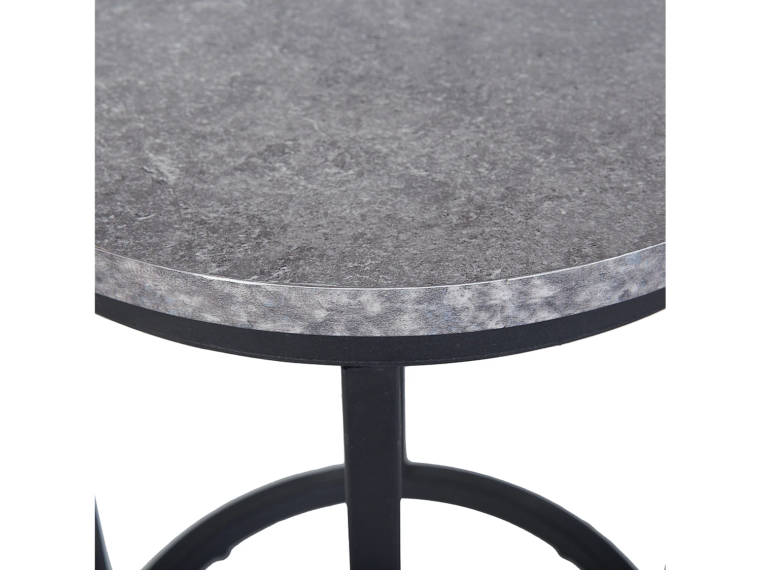 Lot de 2 tables d\'appoint DIXIE Effet béton gris