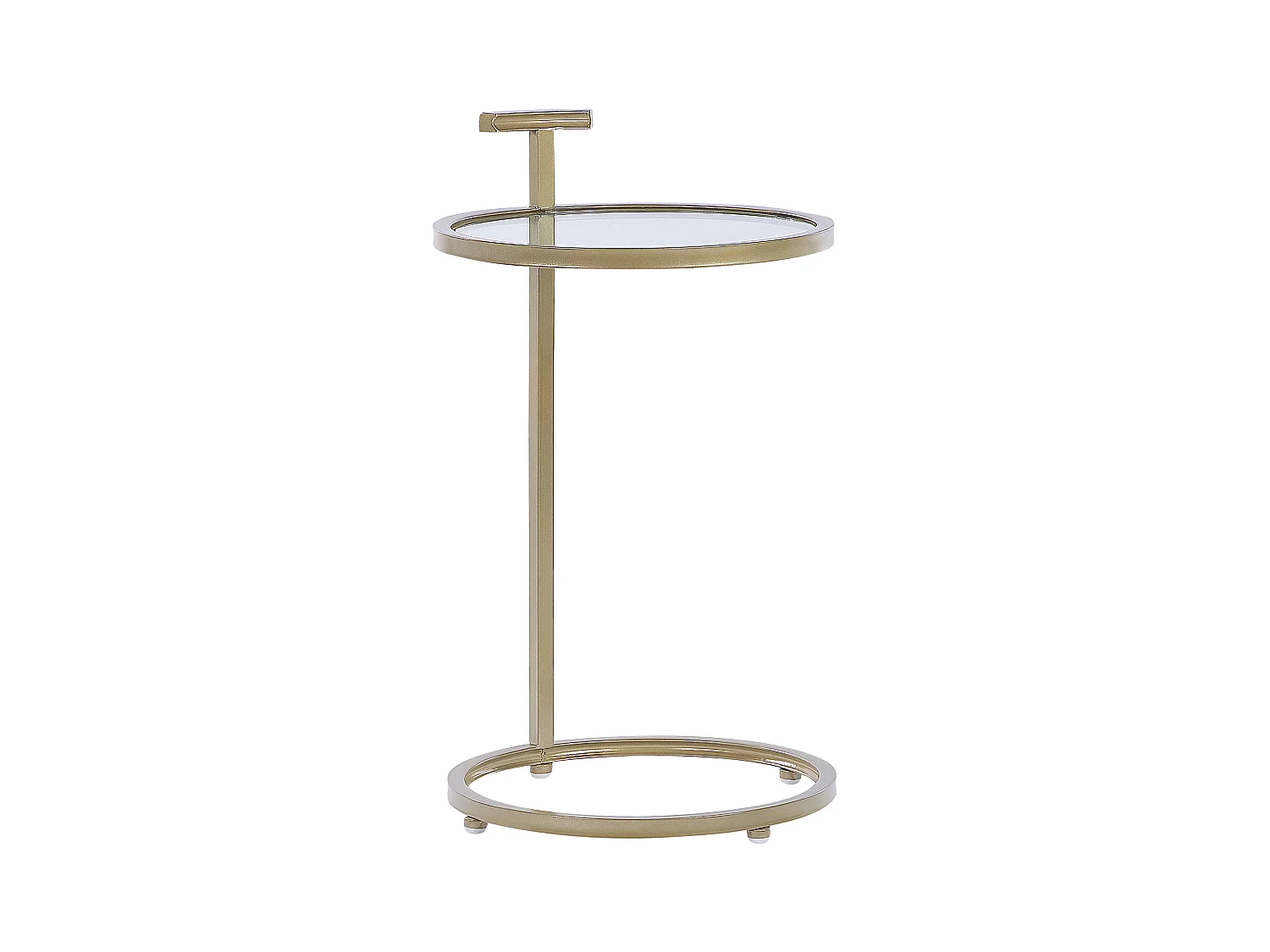 Table d'appoint SHELBY Verre de sécurité Doré