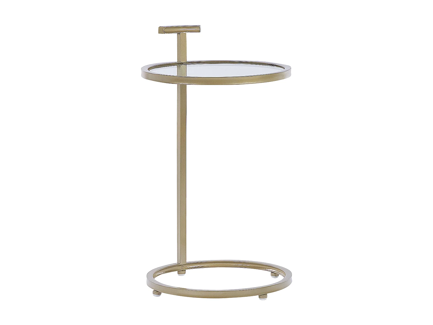 Table d'appoint SHELBY Verre de sécurité Doré