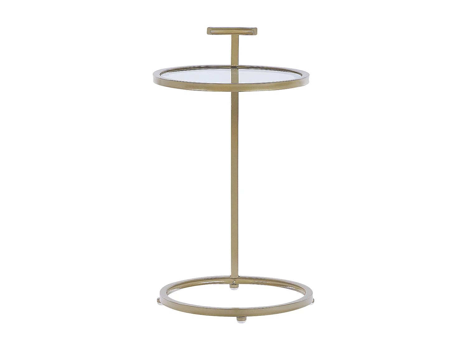 Table d'appoint SHELBY Verre de sécurité Doré