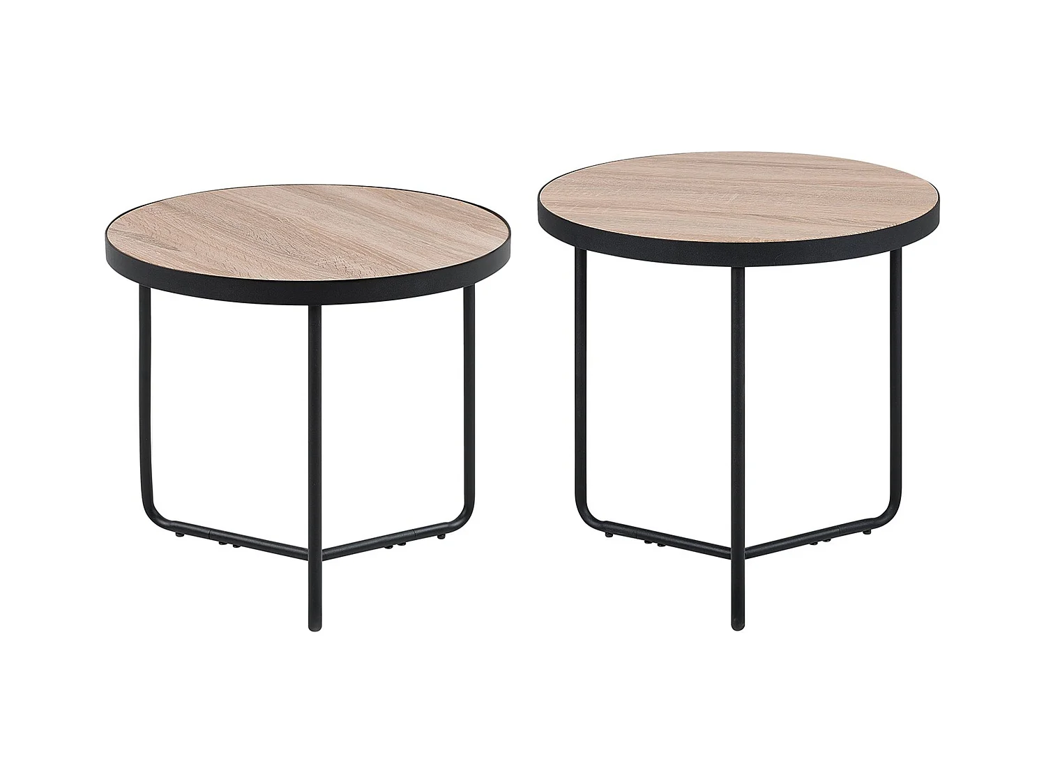 Set di 2 tavolini da caffè MELODY Marrone chiaro