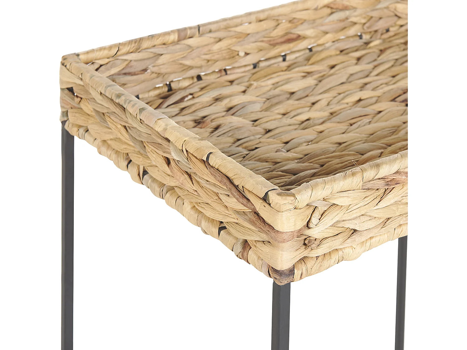 Lot de 3 tables appoint couleur bois clair / noir HAWI