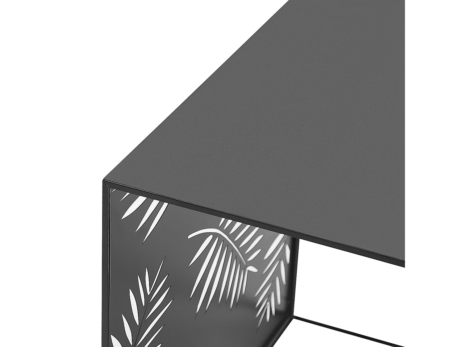 Set van 3 salontafels WALDO Metaal Zwart