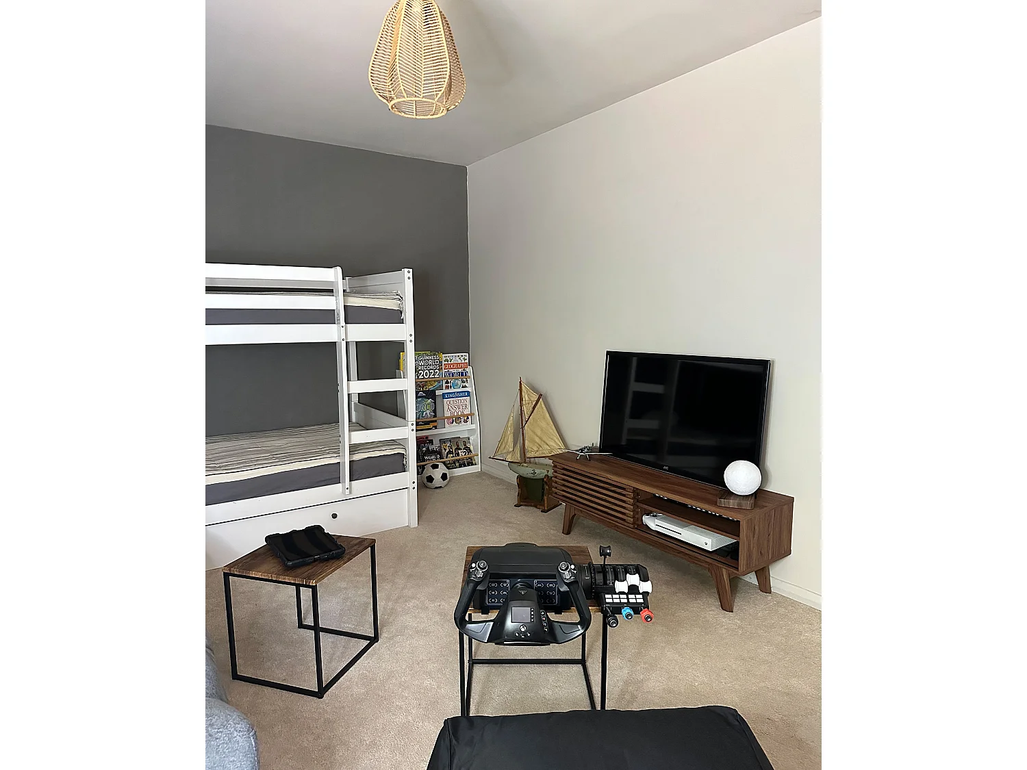 Lot de 2 tables d'appoint DENNY Marron foncé
