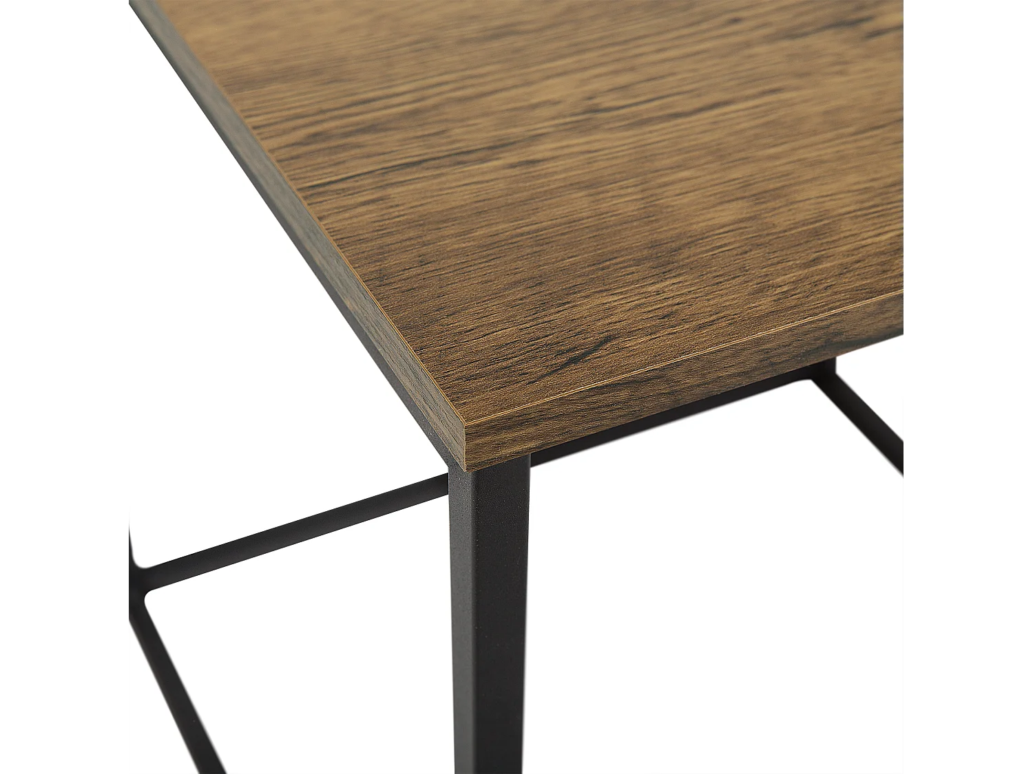 Beistelltisch 2er Set Couchtische quadratisch Loft Design braun / schwarz Denny