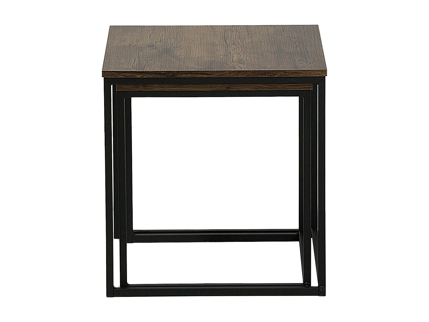 Lot de 2 tables d'appoint DENNY Marron foncé