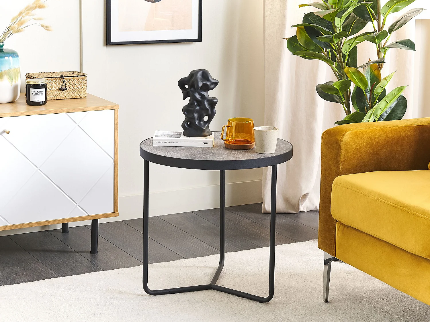 Table d'appoint MELODY Effet béton gris
