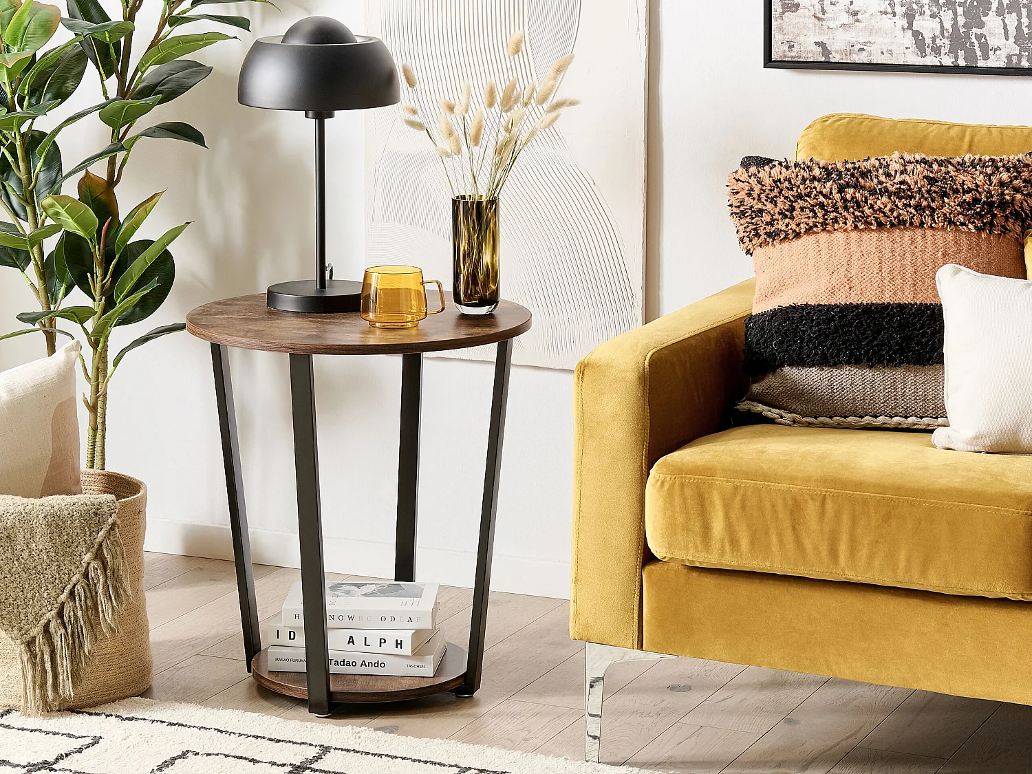 Stolik pomocniczy ORICK Ciemnobrązowy