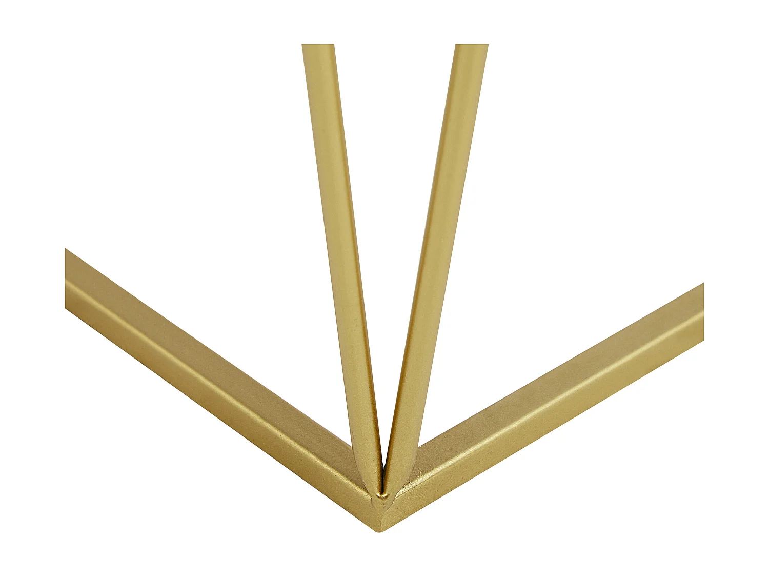 Zestaw 2 stolików pomocniczych SIERRA Szkło Złoty