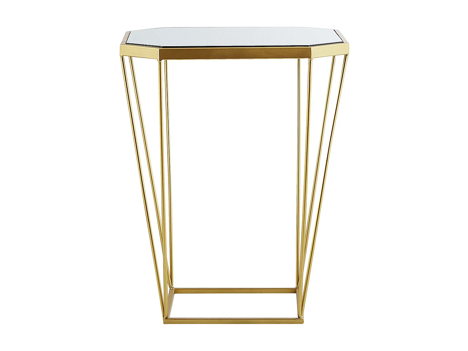 Lot de 2 tables d'appoint SIERRA Verre Doré