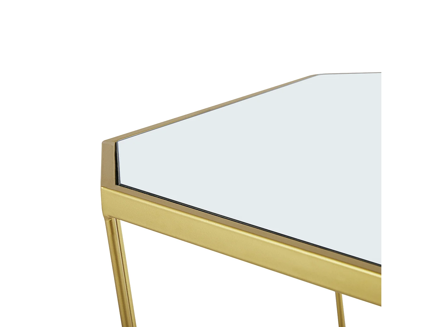 Lot de 2 tables d'appoint SIERRA Verre Doré