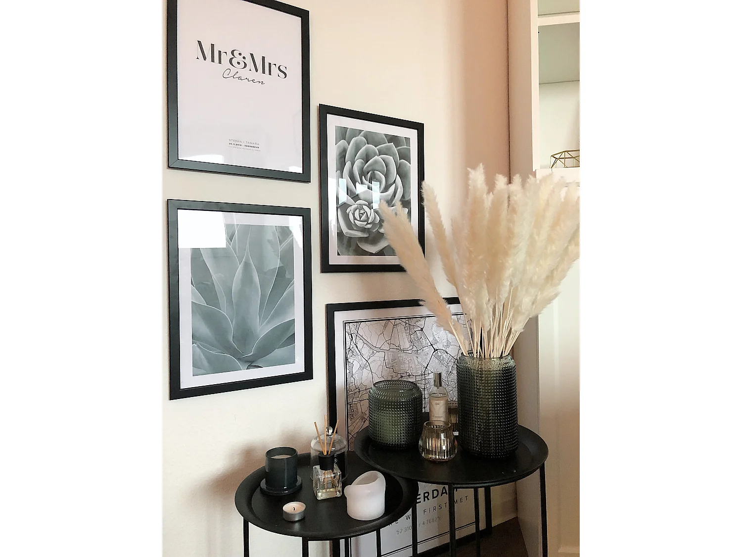 Lot de 2 tables d'appoint TWINS Métal Noir