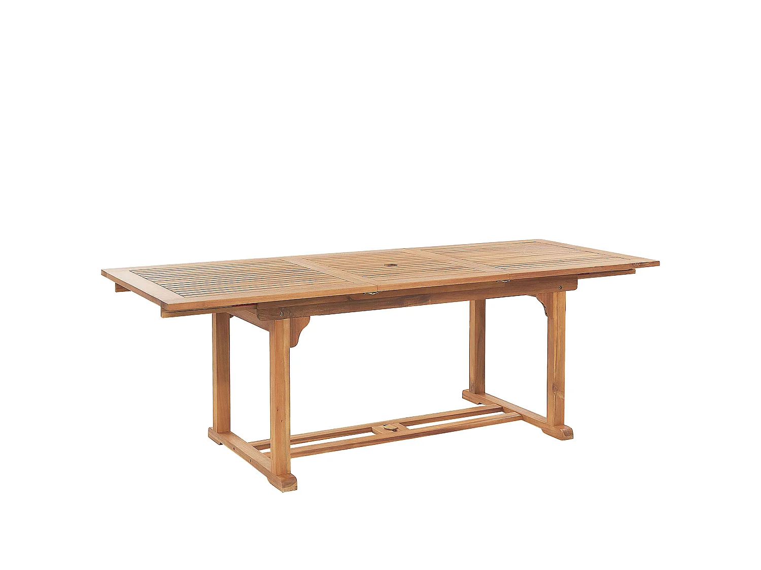 XXL-Ausziehtisch aus 100% Akazienholz rechteckig hellbraun Java