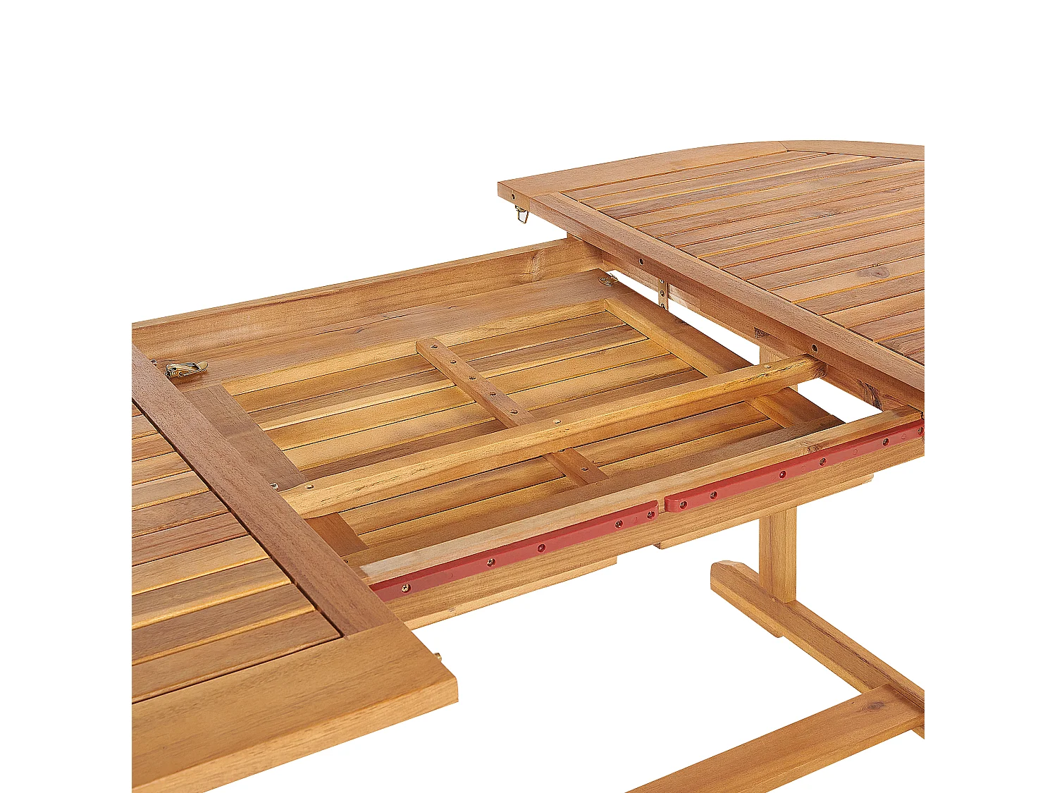 Mesa de refeição de jardim extensível MAUI 160/220 cm 100 cm Madeira de acácia Castanho claro