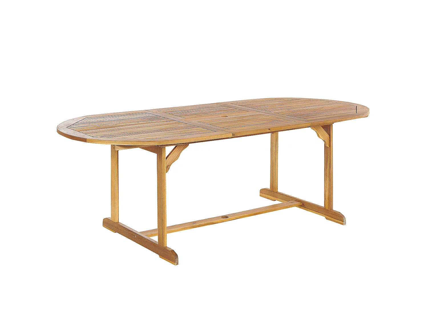 Table de salle à manger de jardin extensible MAUI 160/220 cm 100 cm Acacia Marron clair