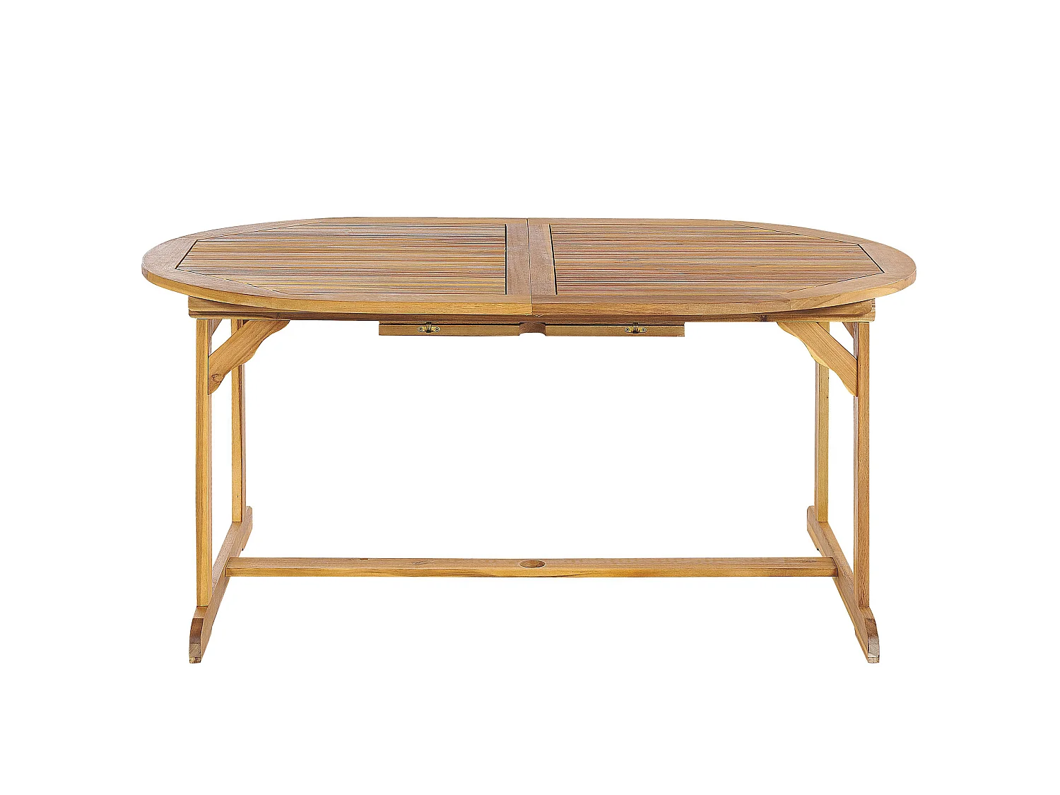 Table de salle à manger de jardin extensible MAUI 160/220 cm 100 cm Acacia Marron clair