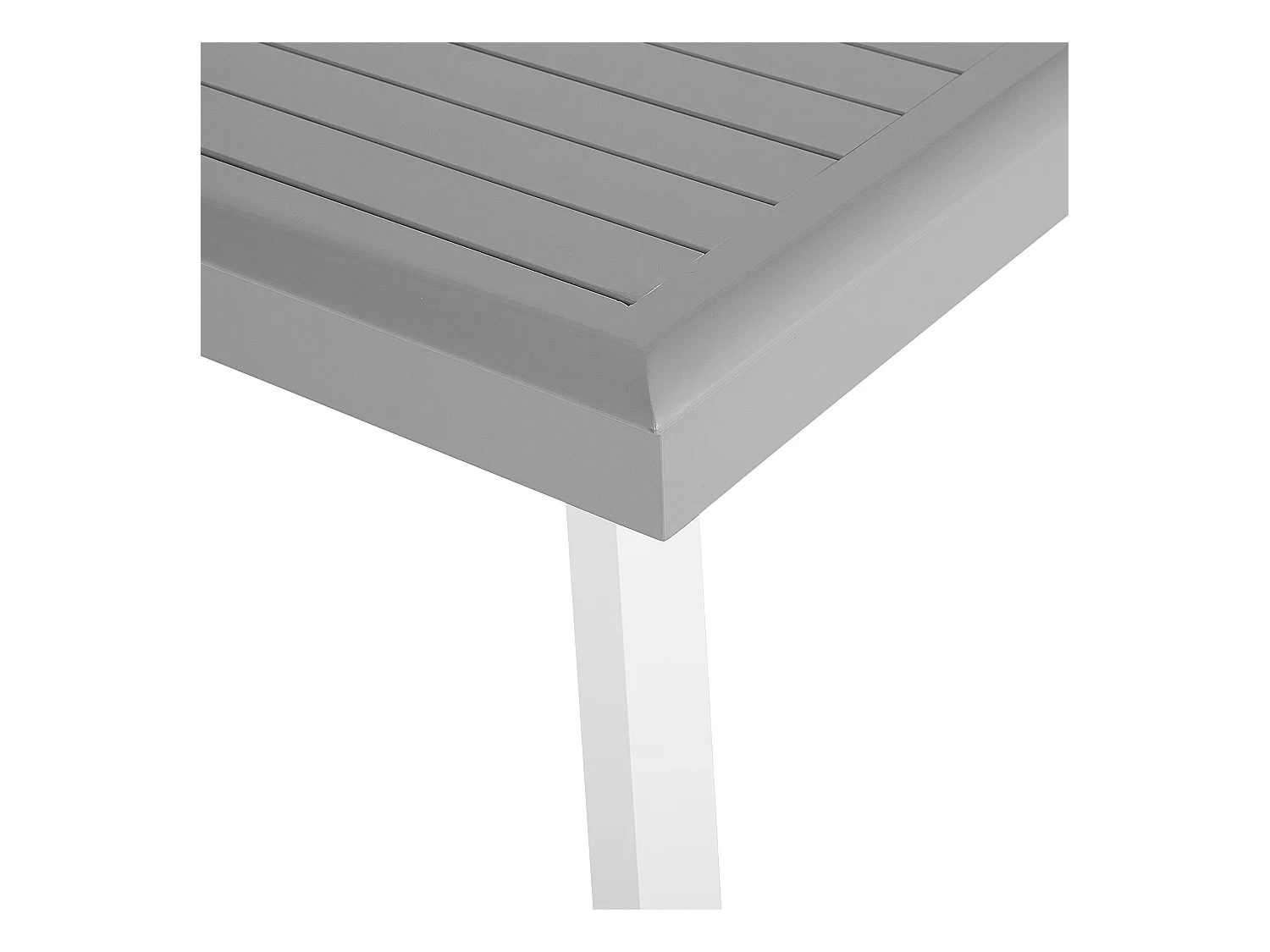 Moderner Gartentisch aus Aluminium mit ausziehbarer Tischplatte grau/weiß Pereta