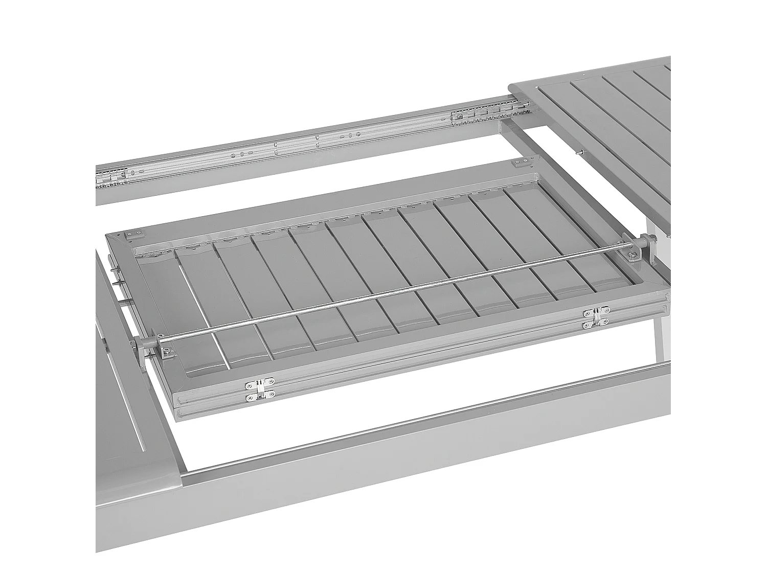 Tavolo da pranzo allungabile da giardino PERETA 175/255 cm 100 cm Metallo Grigio chiaro
