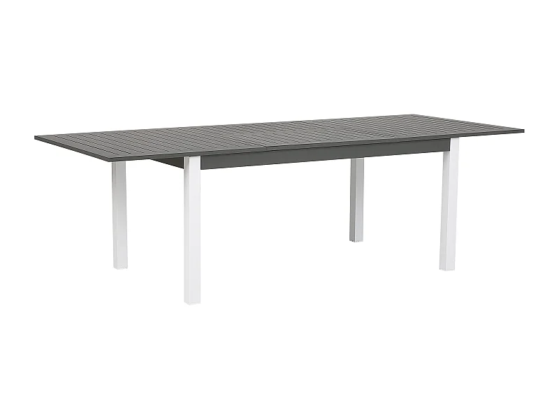 Mesa de jardín extensible PANCOLE 168/248 cm 100 cm Metal Gris
