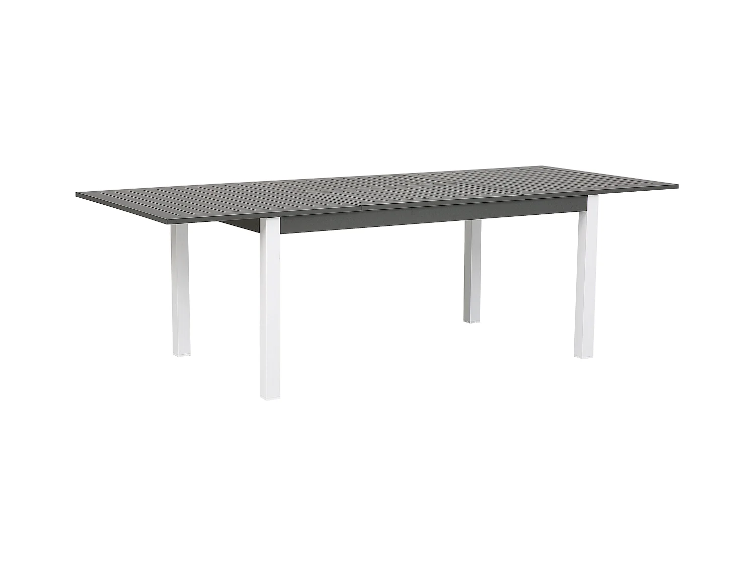 Table de salle à manger de jardin extensible PANCOLE 168/248 cm 100 cm Métal Gris