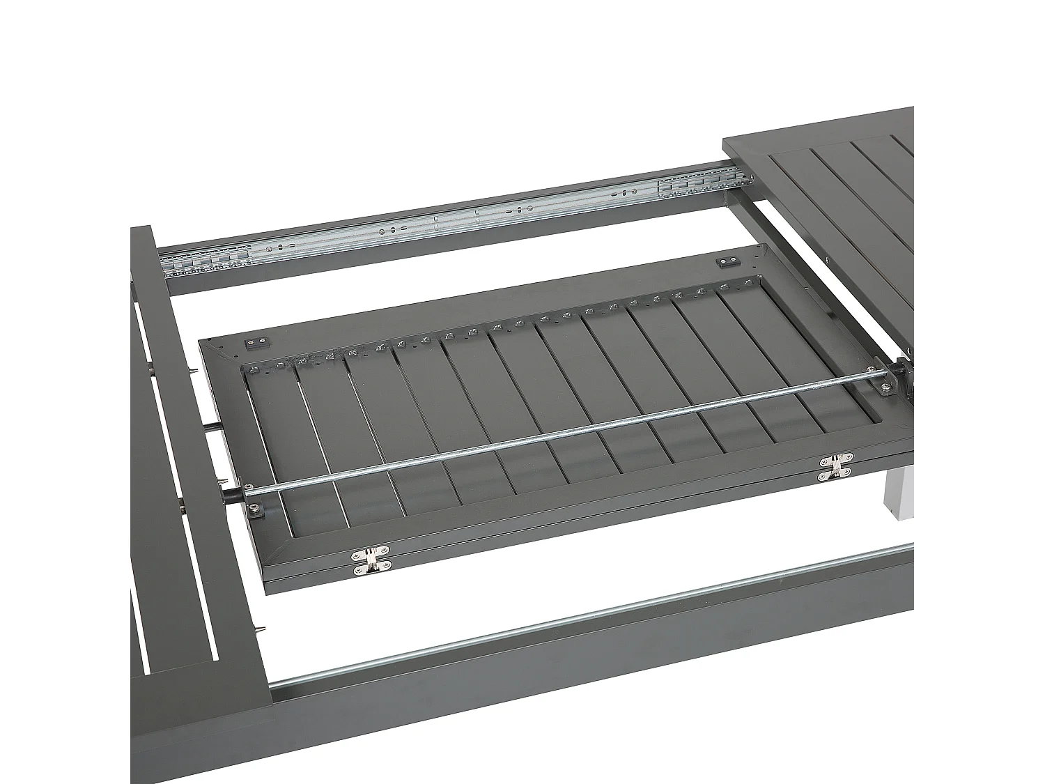 Uitschuifbare tuintafel PANCOLE 168/248 cm 100 cm Metaal Grijs