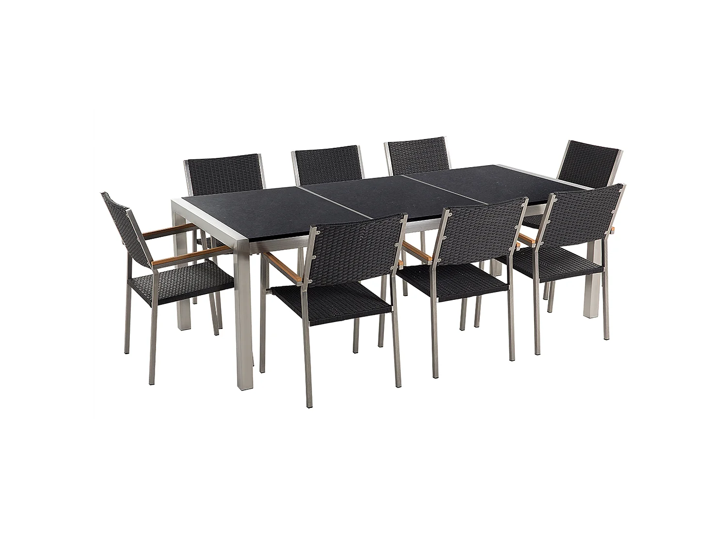 Tuintafelset Steen Zwart GROSSETO