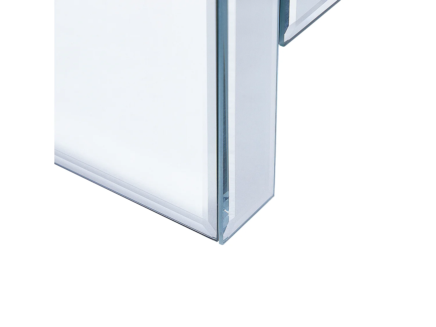 Comodino 3 cassetto LORRIS Vetro Argento