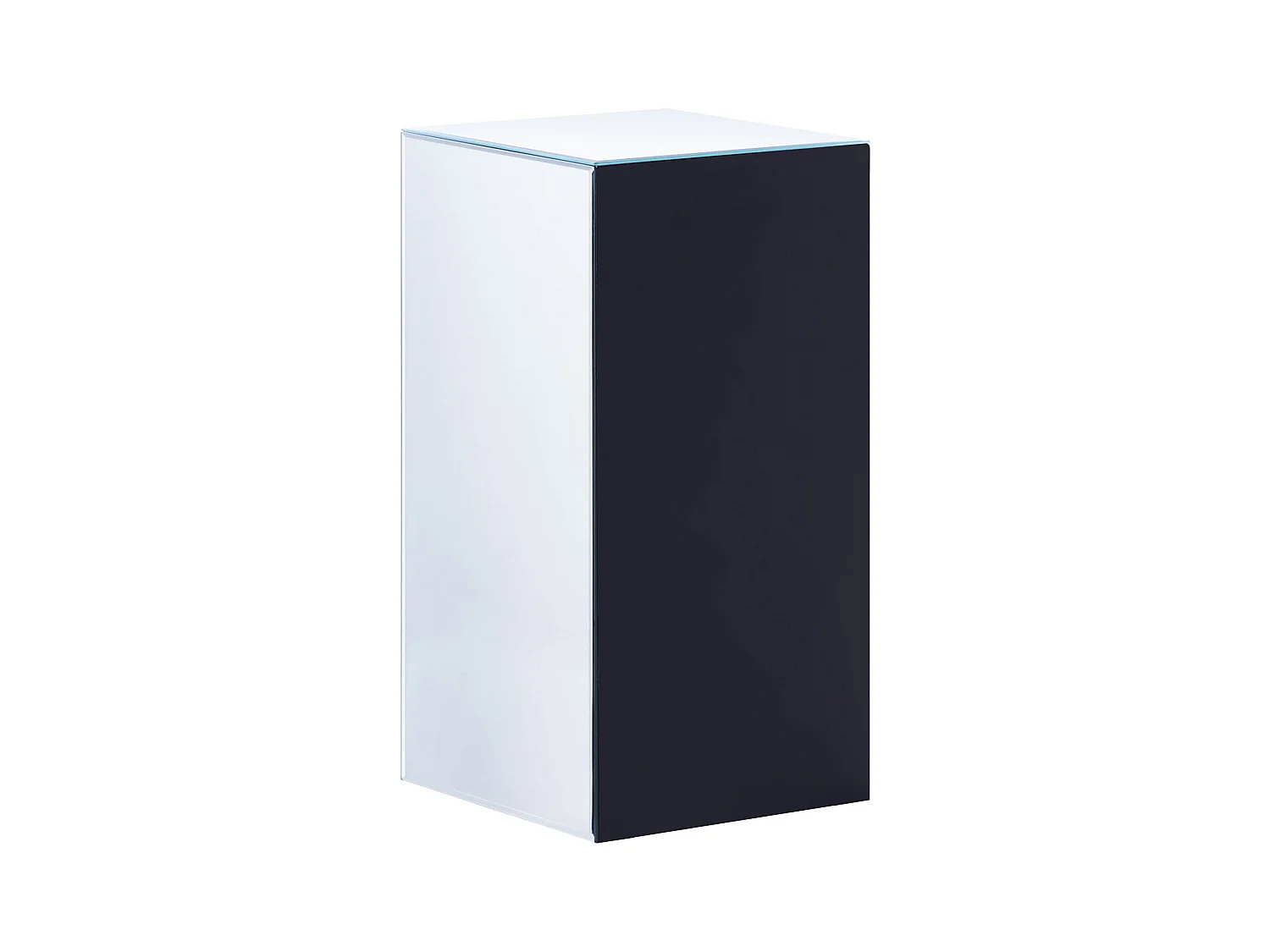 Nachttisch mit 3 Schublade LORRIS Glas Silber