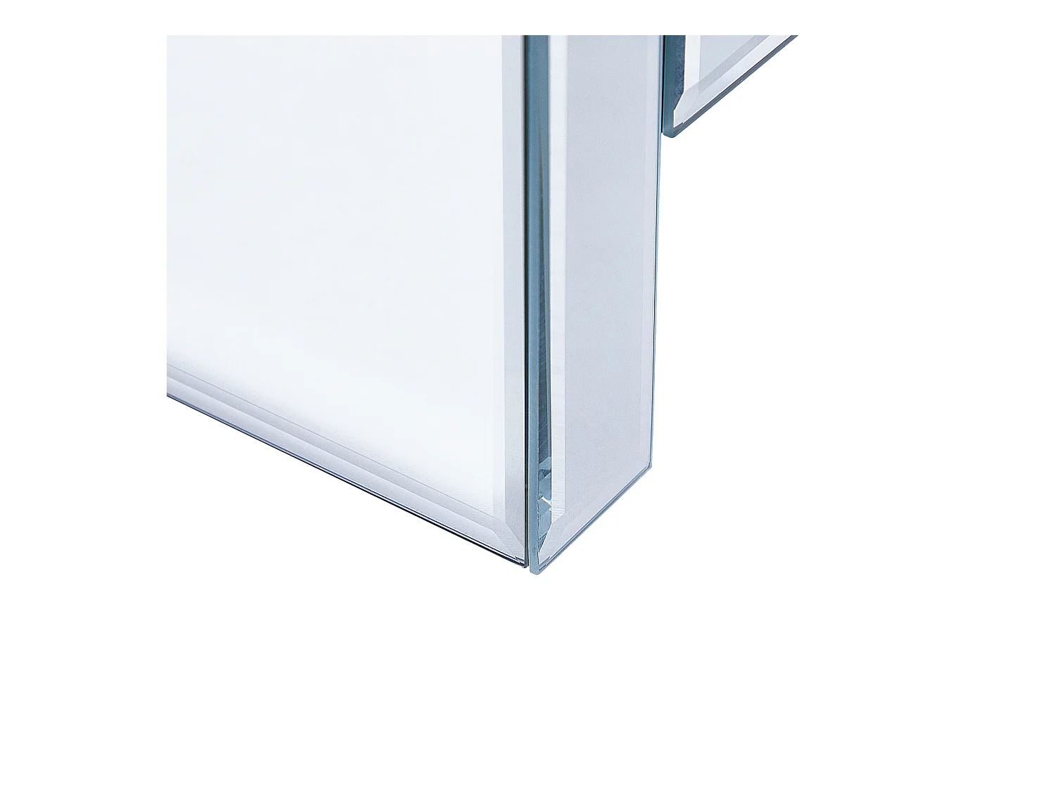 Nachttisch mit 3 Schublade LORRIS Glas Silber