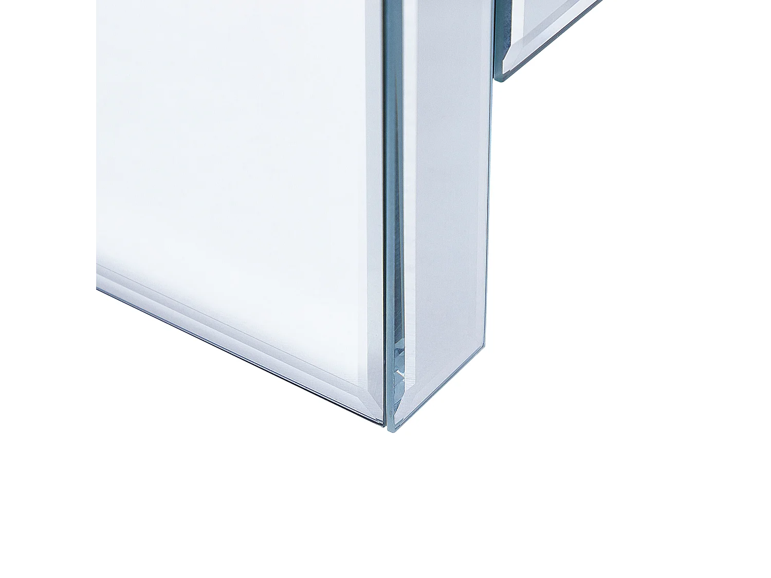 Comodino 3 cassetto LORRIS Vetro Argento