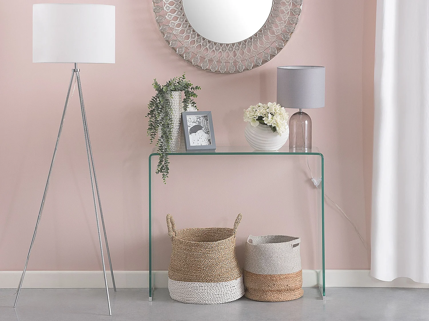 Consoletafel KENDALL Veiligheidsglas Transparant