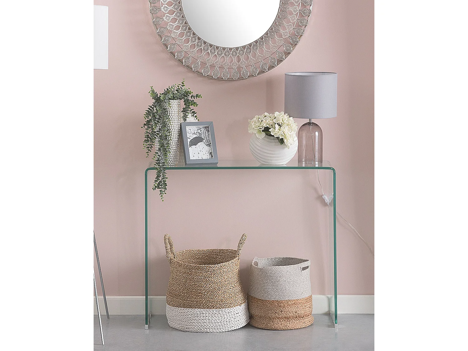 Consoletafel KENDALL Veiligheidsglas Transparant