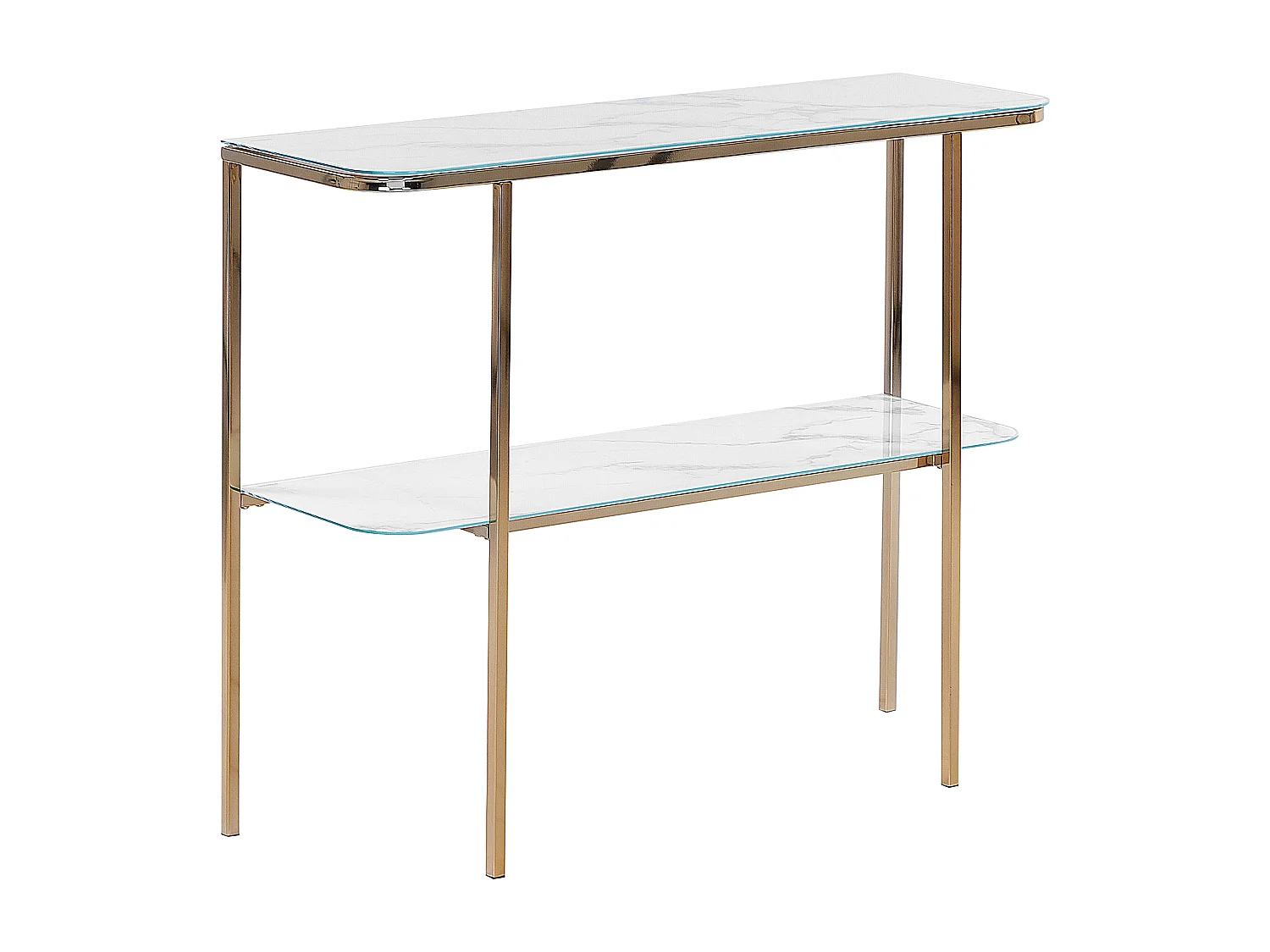 Console CALVERT Verre de sécurité Marbre/doré