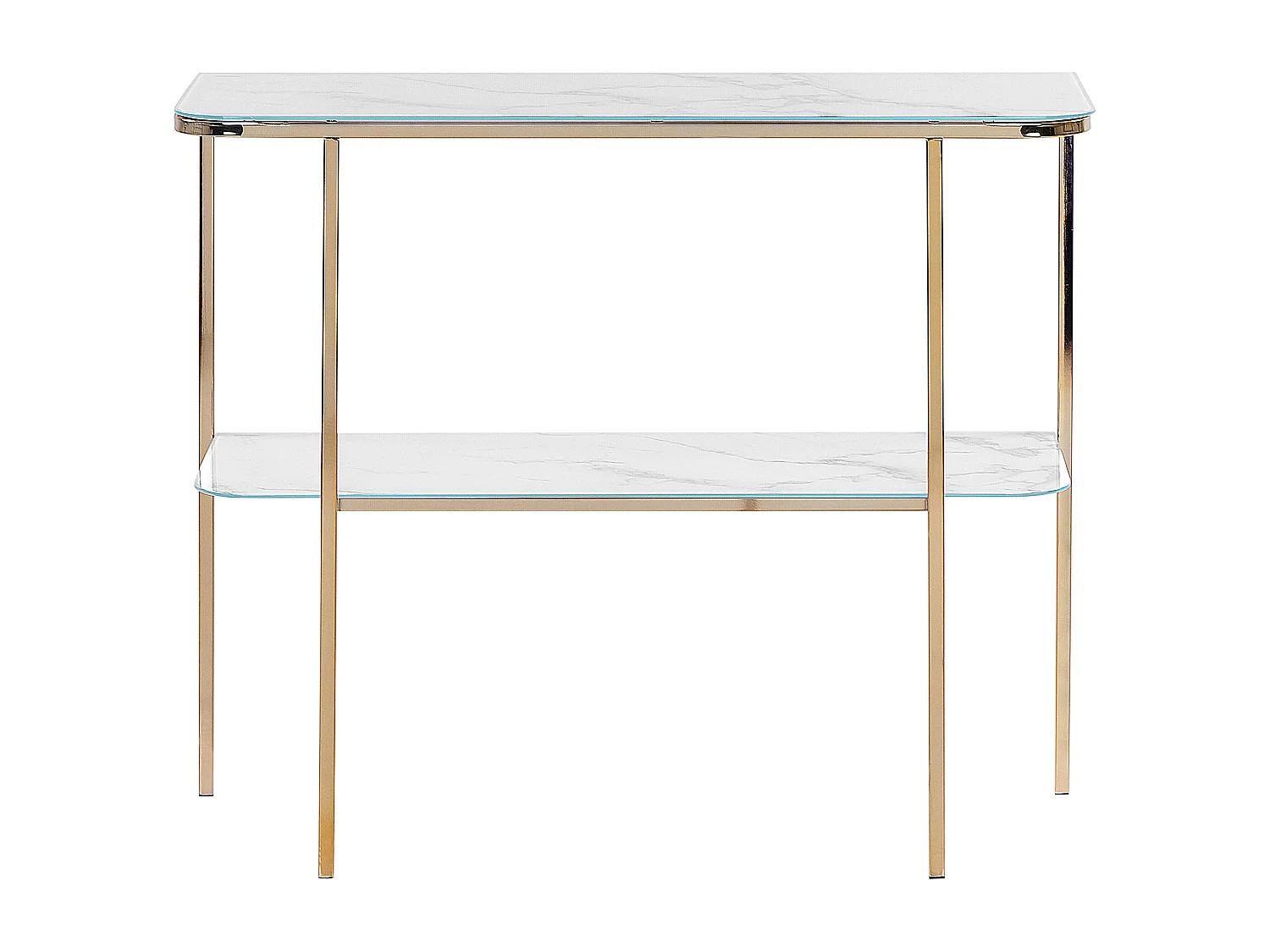 Console CALVERT Verre de sécurité Marbre/doré