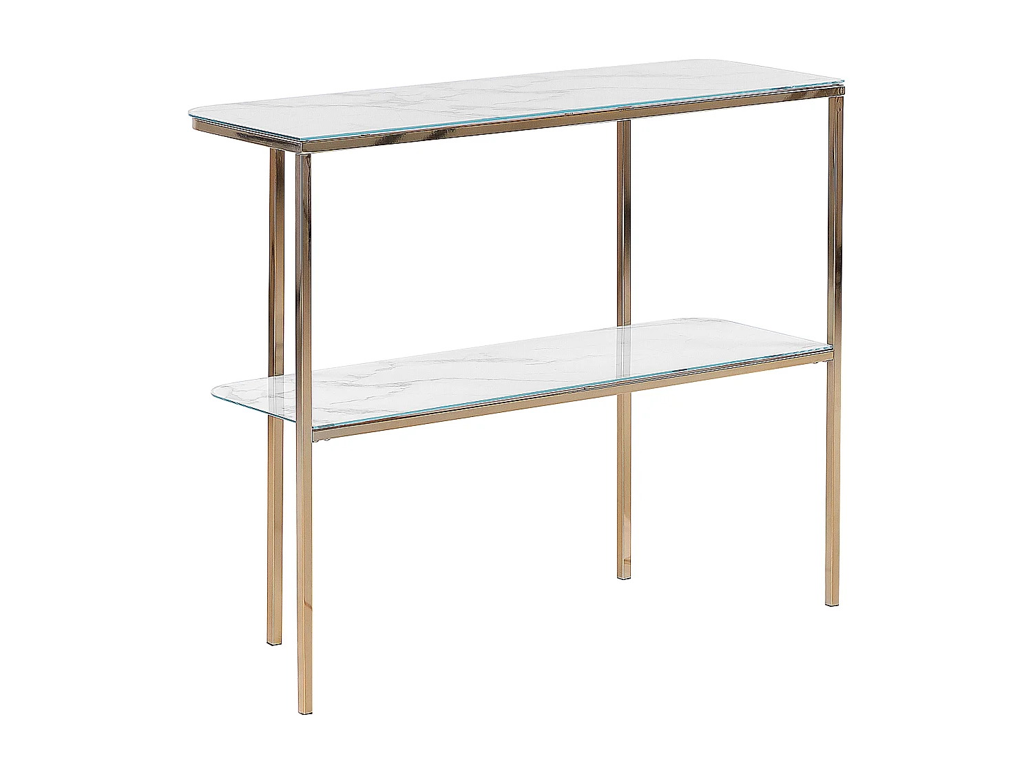 Console CALVERT Verre de sécurité Marbre/doré