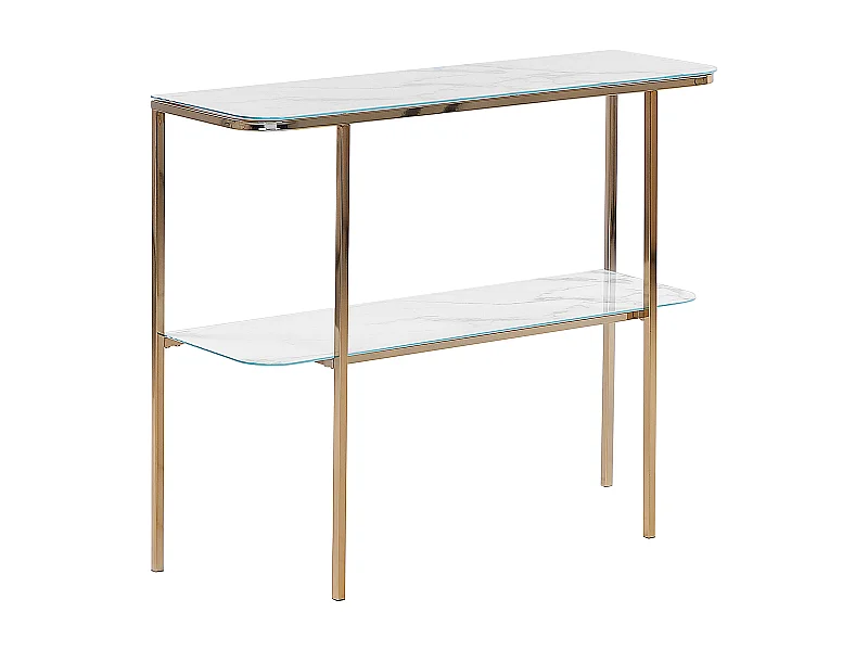 Konsolentisch CALVERT Sicherheitsglas Gold