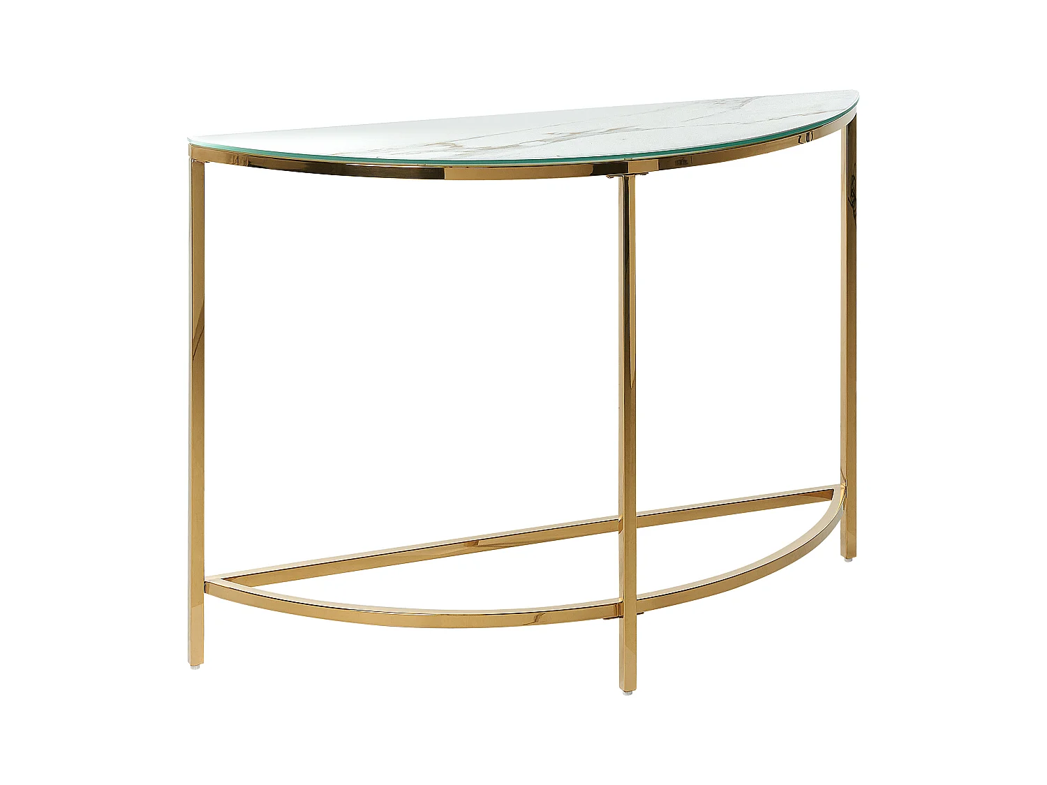 Console ORITA Verre de sécurité Marbre blanc