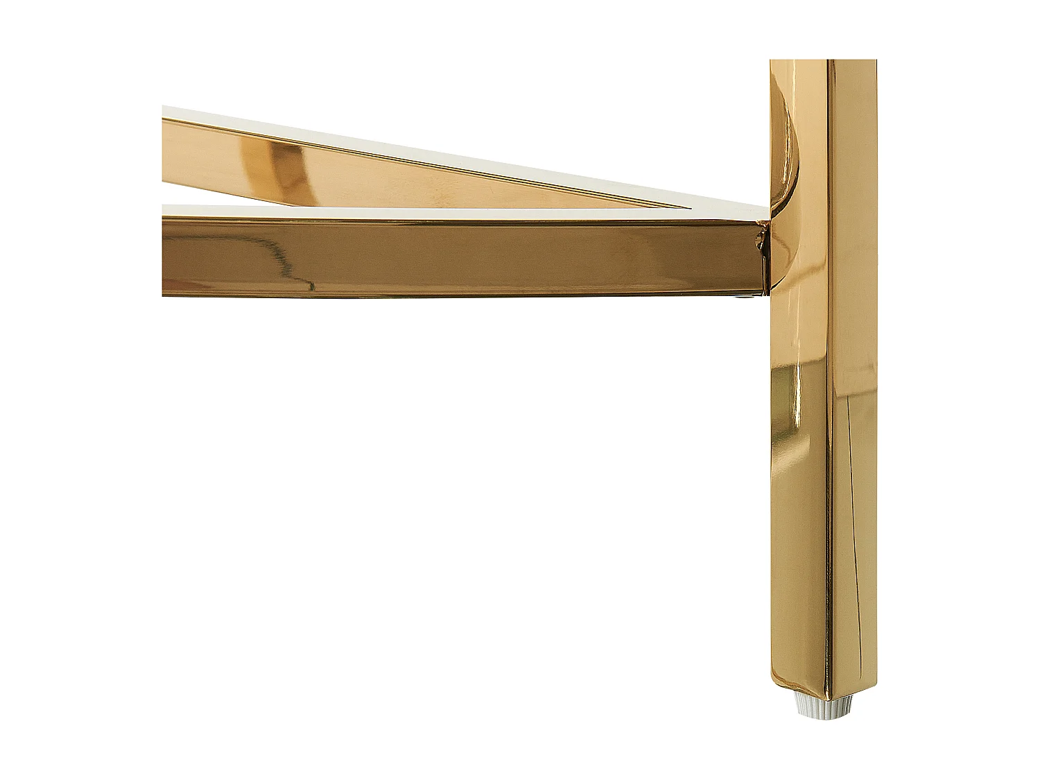 Halbmond Konsolentisch Glas Marmor Optik weiß Metallgestell gold Glamour Orita