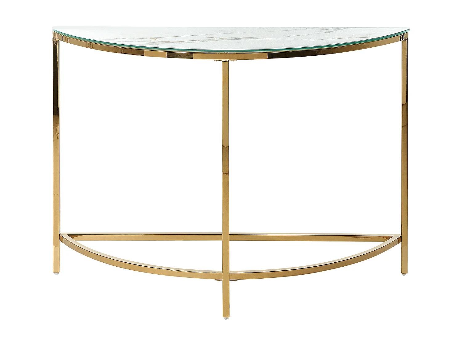 Console ORITA Verre de sécurité Marbre blanc