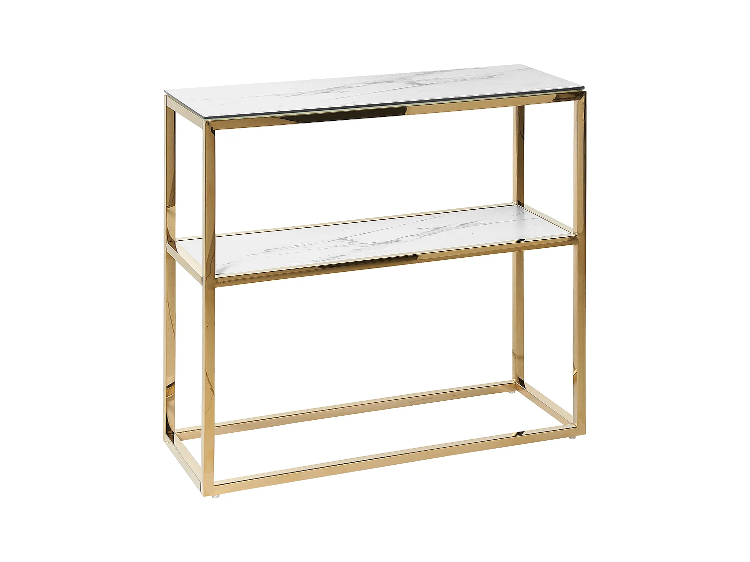 Console AZUSA Verre de sécurité Marbre blanc