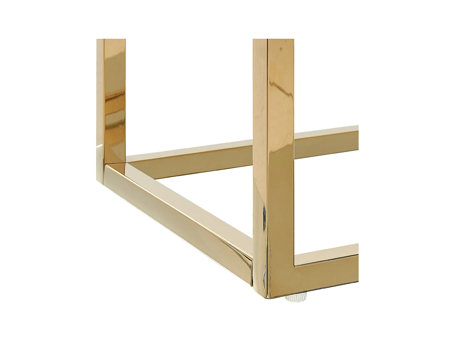 Schmaler Konsolentisch Marmor Optik weiß Metallgestell gold Glamour Azusa