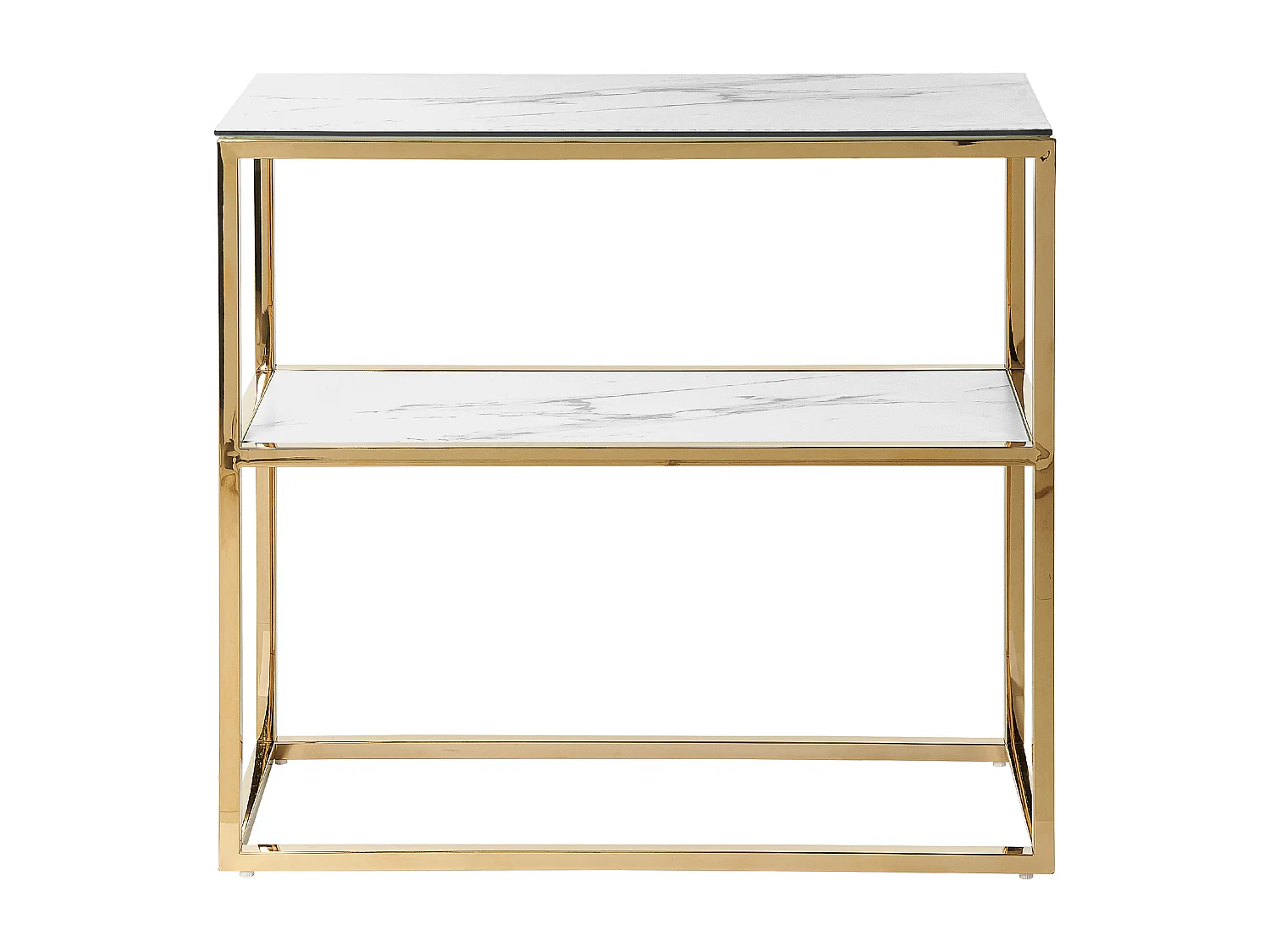 Console AZUSA Verre de sécurité Marbre blanc