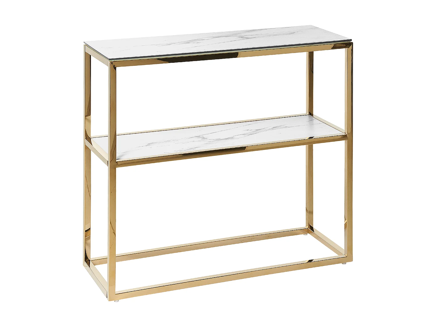 Consola AZUSA Vidro de segurança (temperado) Mármore branco