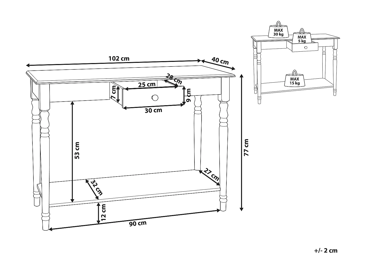 Consola TOBAGO Blanco